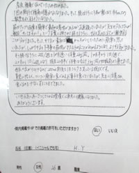 鈴鹿市白子町　 H.Yさん 26歳 女性 主婦