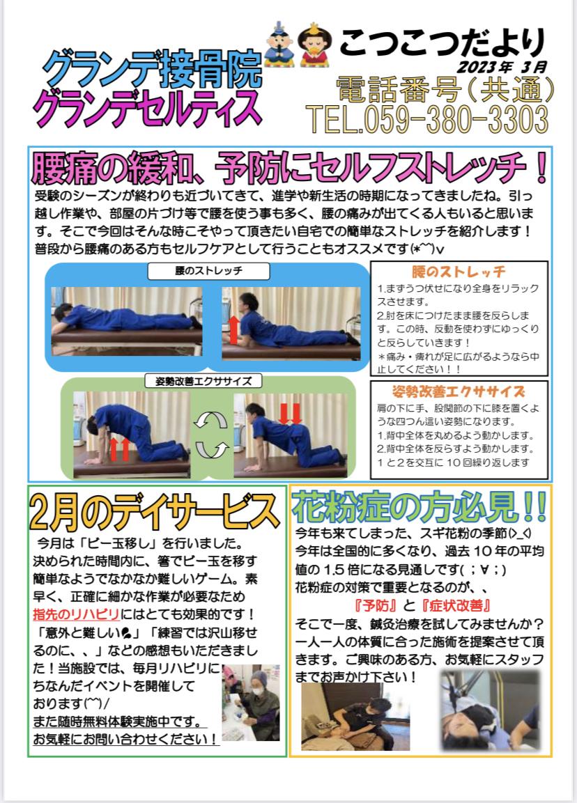 こつこつだより3月号